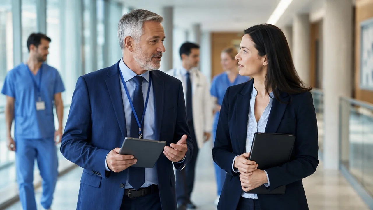Business leaders discussing recruitment priorities